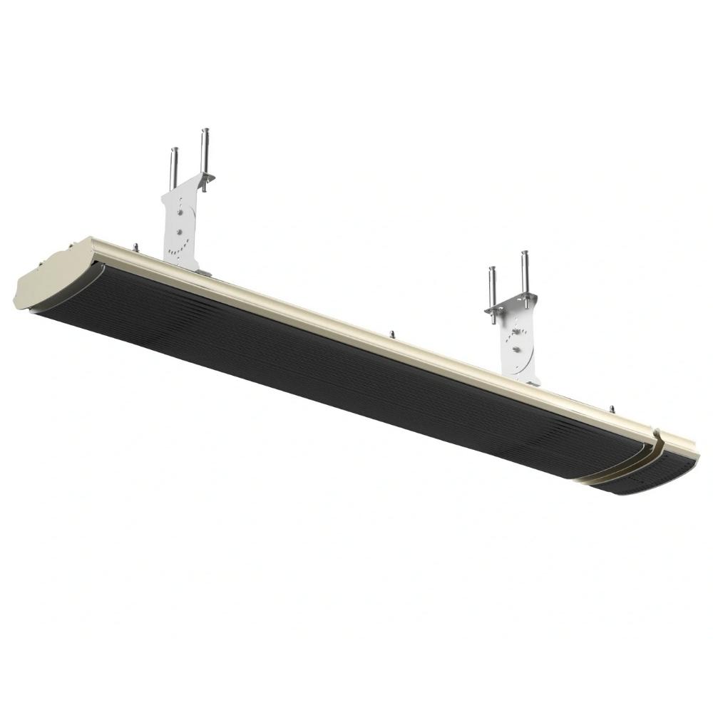 RADtec Design Series 43" 1500W 110V Infrared Electric Heater Angled Installation With Mounting - angle view