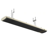 RADtec Design Series 43" 1500W 110V Infrared Electric Heater Angled Installation With Mounting - angle view