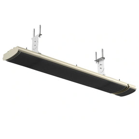 RADtec Design Series 43" 1500W 110V Infrared Electric Heater Angled Installation With Mounting - angle view