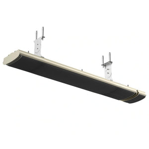 RADtec Design Series 43" 1500W 110V Infrared Electric Heater Angled Installation With Mounting Brackets