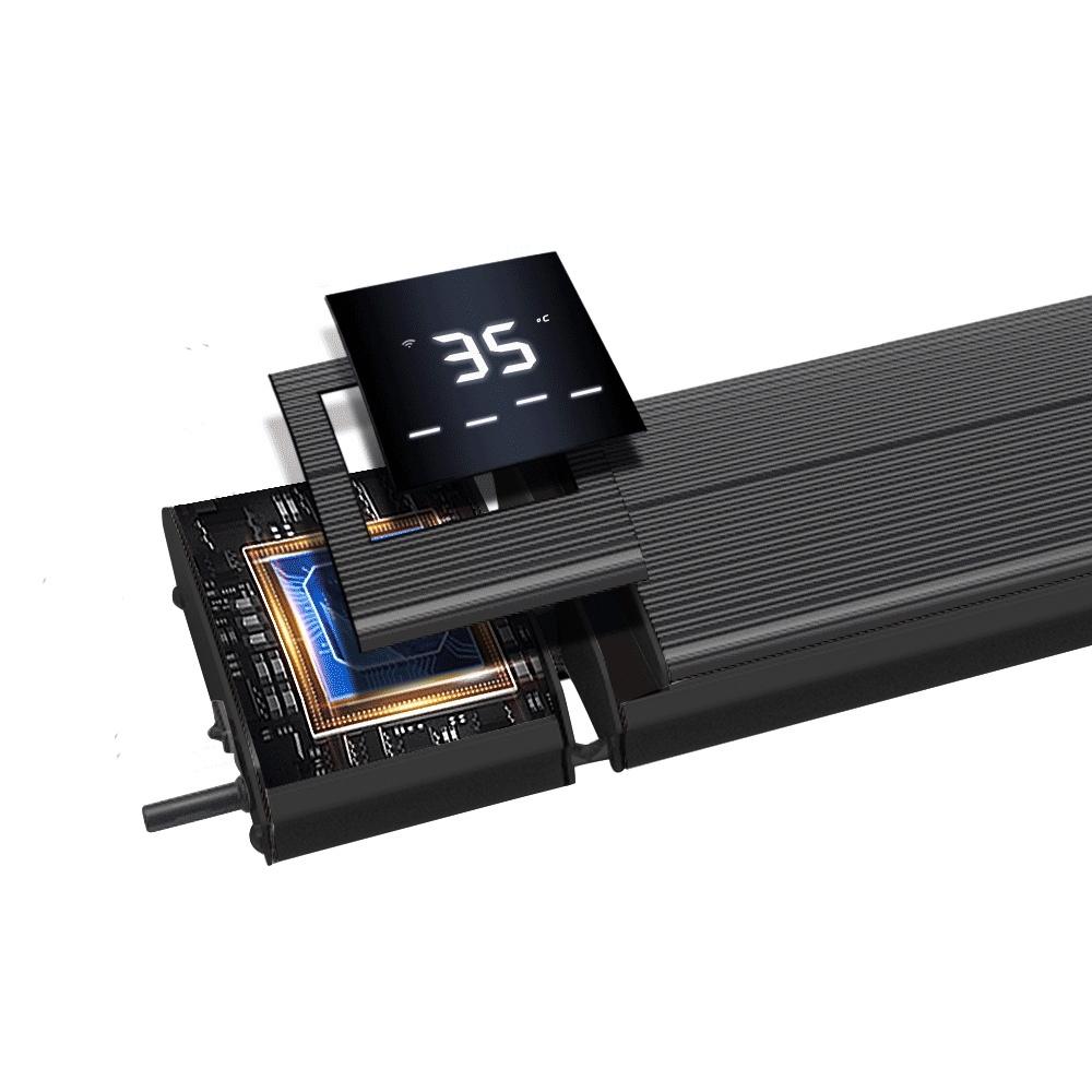 RADtec Design Series 62" 2400W 220V Infrared Electric Heater Wifi Smart Controlled - angle view