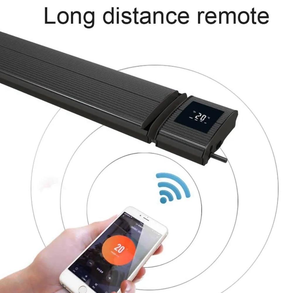 RADtec Design Series 43" 1500W 110V Infrared Electric Heater WiFi Smart Controlled - angle view