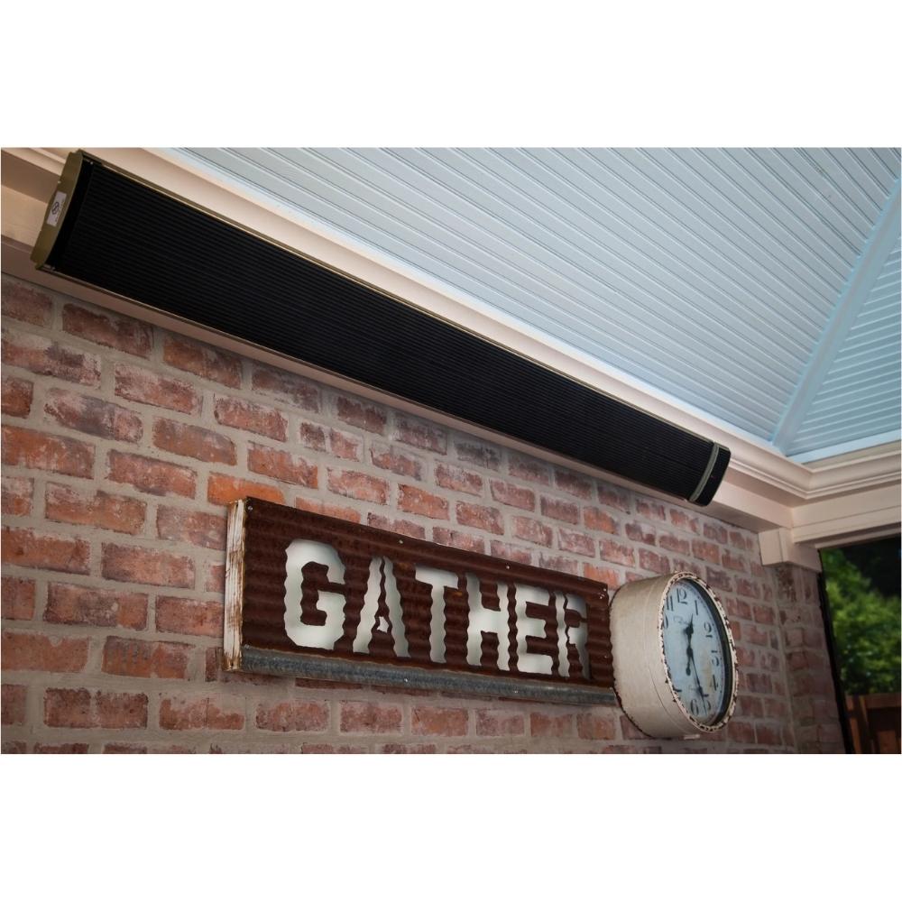 RADtec Design Series 82" 3200W 220V Infrared Electric Heater In an Indoor Patio