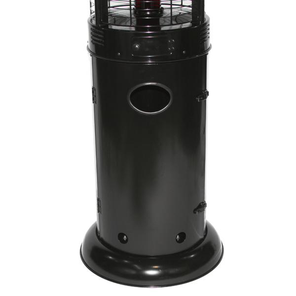 RADtec Ellipse Flame Propane Patio Heater propane tank compartment - lifestyle view