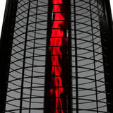 RADtec Ellipse Flame Propane Patio Heater red flames - installation view