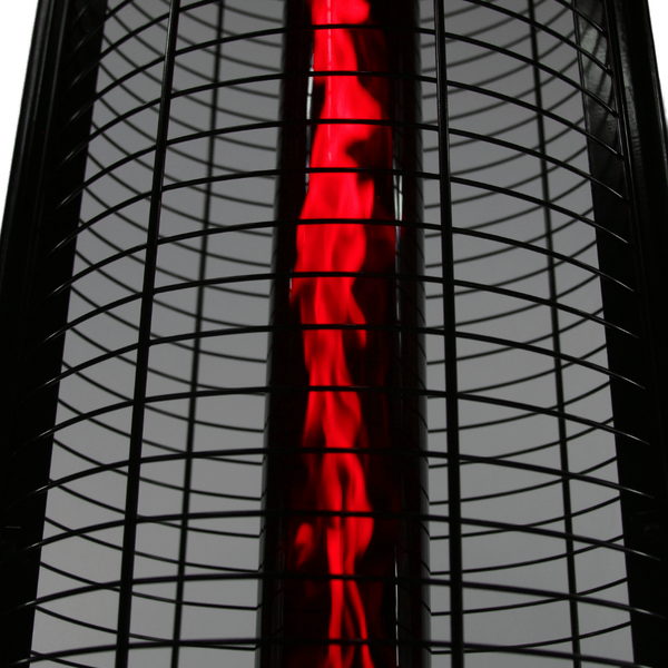 RADtec Ellipse Flame Propane Patio Heater red flames - installation view