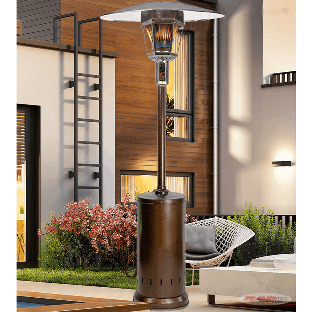 RADtec Real Flame 96-Inch Antique Bronze Natural Gas Patio Heater - 96-NTR-GAS-AB
