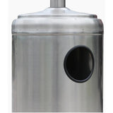 Base of RADtec Real Flame Stainless Steel Natural Gas Patio Heater - angle view