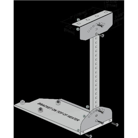 Schwank Ceiling Mount Kit for Gas Heaters - side view
