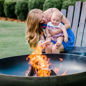 Seasons Fire Pits Elliptical Fire Pit with Mother and Child