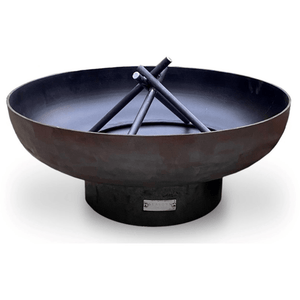 Seasons Fire Pits Elliptical Round Steel Fire Pi t with Conical Grate