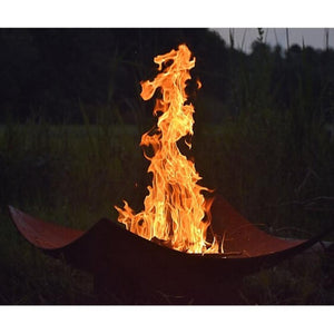 Seasons Fire Pits Quadrilateral Square Steel Fire Pit with Tall Flame