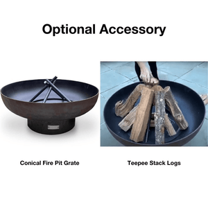 Seasons Fire Pits Quadrilateral Square Steel Fire Pit Optional Accessories