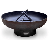 Seasons Fire Pits Vulcan Round Steel Fire Pit with Conical Grate - angle view