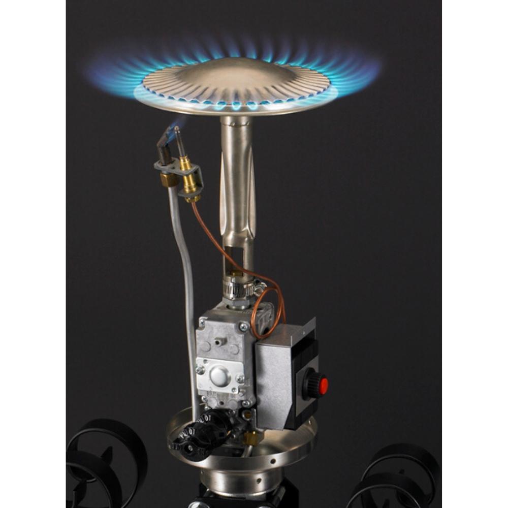 Sunglo Portable Stainless Steel Natural Gas Heater Internal Assembly and Controls