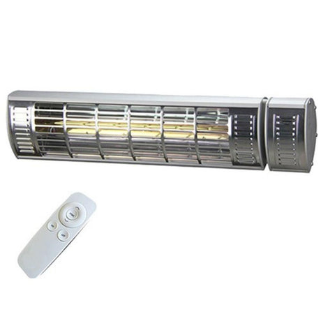 Sunheat Outdoor Silver Electric Wall or Tripot Mounted Heater with Remote