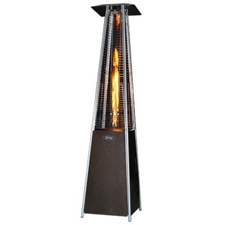 SUNHEAT Pyramid Golden Hammered Decorative Propane Heater with Flame