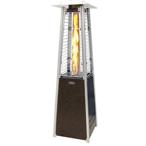 SUNHEAT Decorative Golden Hammered Propane Tabletop Heater with Flame