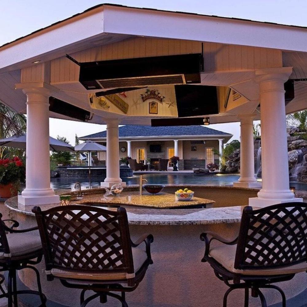 Sunpak Classic S25 Black Infrared Gas Heater in Gazebo