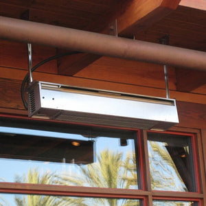 Sunpak Classic S25 Stainless Steel Infrared Gas Heater Installed Outdoors