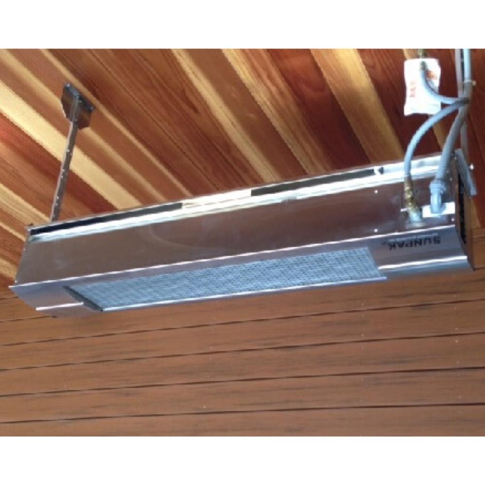 Sunpak S34 S TSH Stainless Steel Infrared Gas Heater Ceiling Mounted - angle view