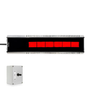 SunStar Glass Marine Grade 2-Stage Infrared Gas Heater with wall switch