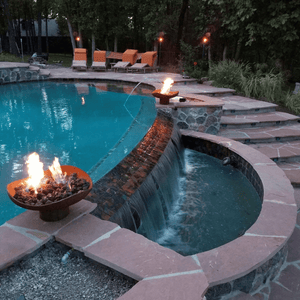 The Fire Pit Gallery 24-Inch Mini Sand Dune Steel Fire Bowl in pools