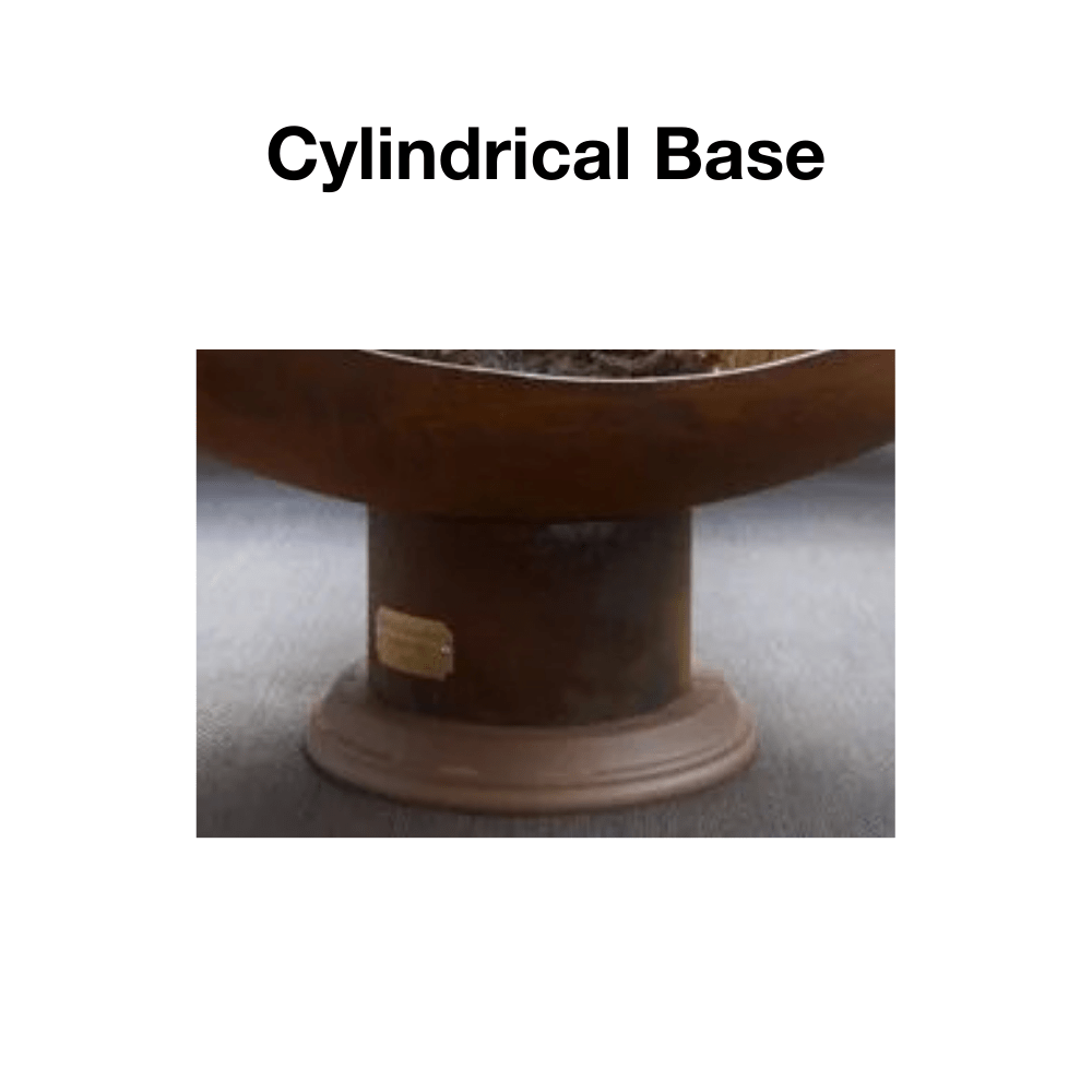 cylindrical base for mini sand dune fire bowl