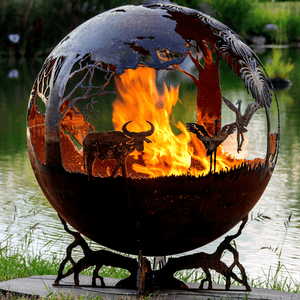The Fire Pit Gallery Australian Outback Steel Fire Pit with animals