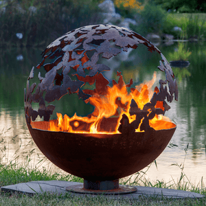 The Fire Pit Gallery Butterfly Wings Steel Fire Bowl by the lake