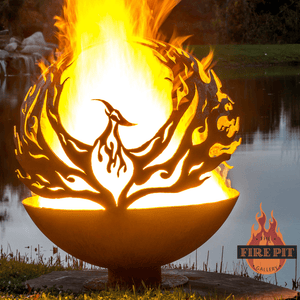 The Fire Pit Gallery Phoenix Rising Steel Fire Pit by the lake