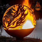 The Fire Pit Gallery Phoenix Rising Steel Fire Pit  side view