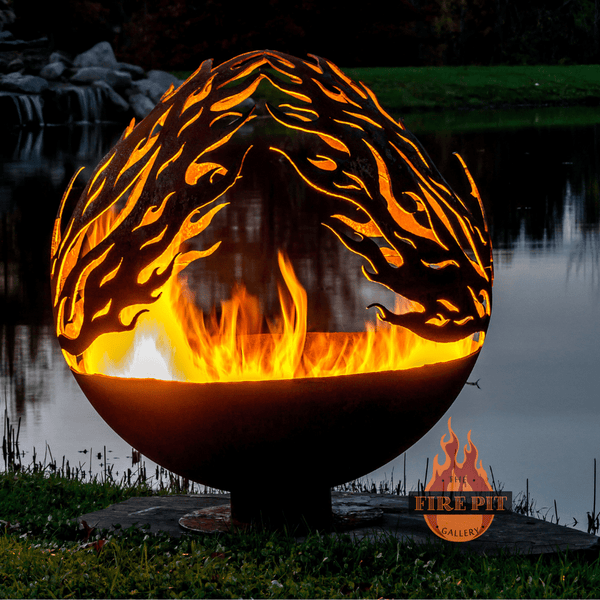 The Fire Pit Gallery Phoenix Rising Steel Fire Pit side view