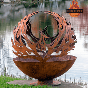 The Fire Pit Gallery Phoenix Rising Steel Fire Pit outdoors