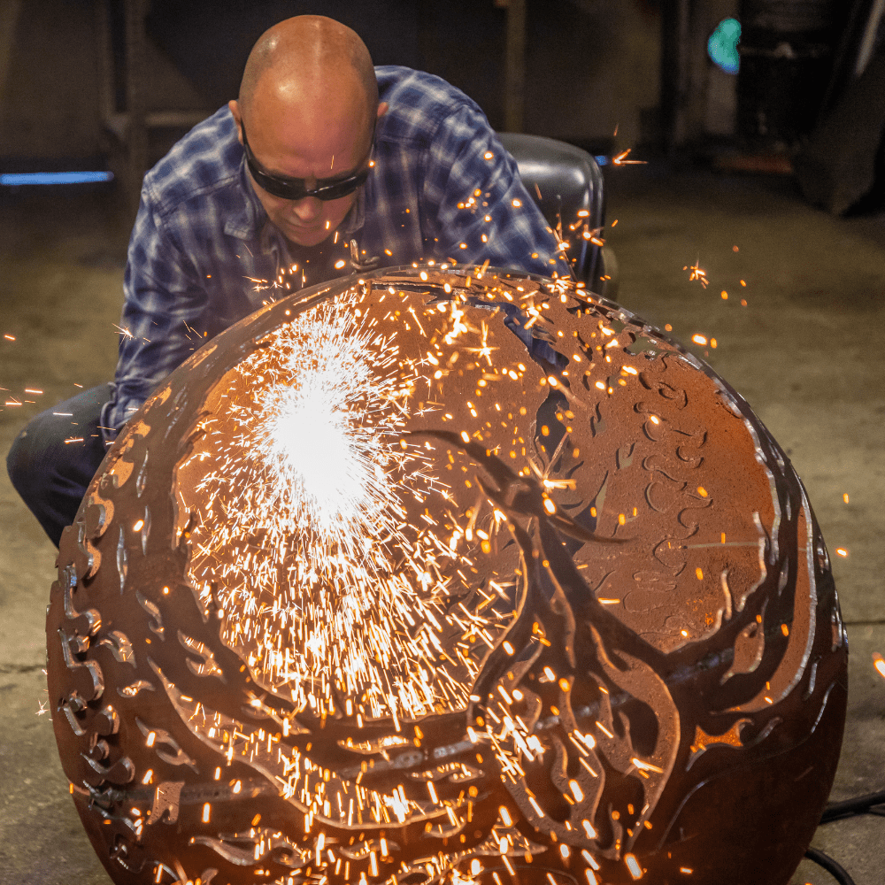 The Fire Pit Gallery Phoenix Rising Handcrafted Fire Pit - angle view