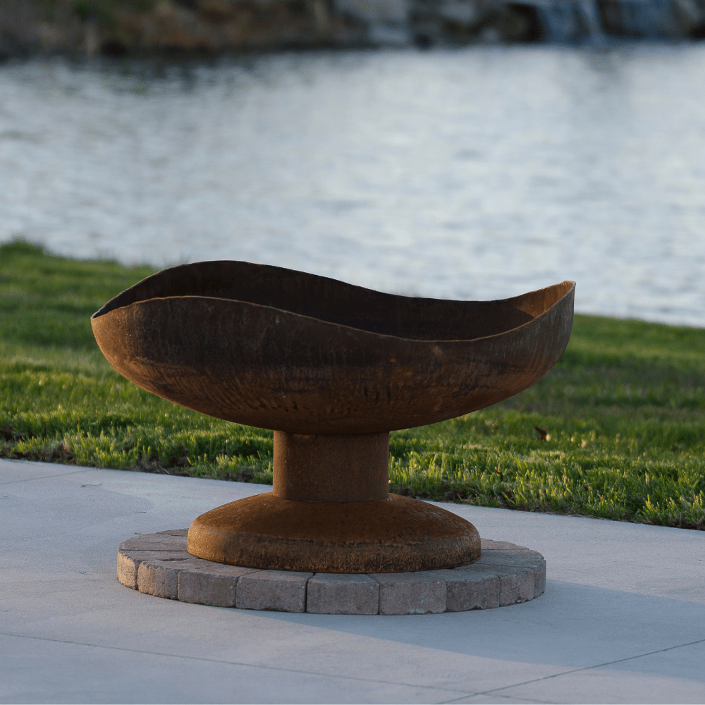 The Fire Pit Gallery Sand Dune Steel Fire Bowl during the day