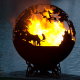 The Fire Pit Gallery Up North Steel Fire Pit with handcrafted art - detail view