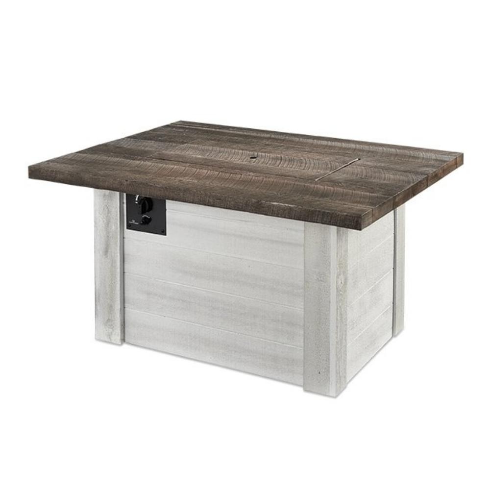 The Outdoor GreatRoom Company Alcott 48" Rectangular Fire Pit Table with Burner Cover