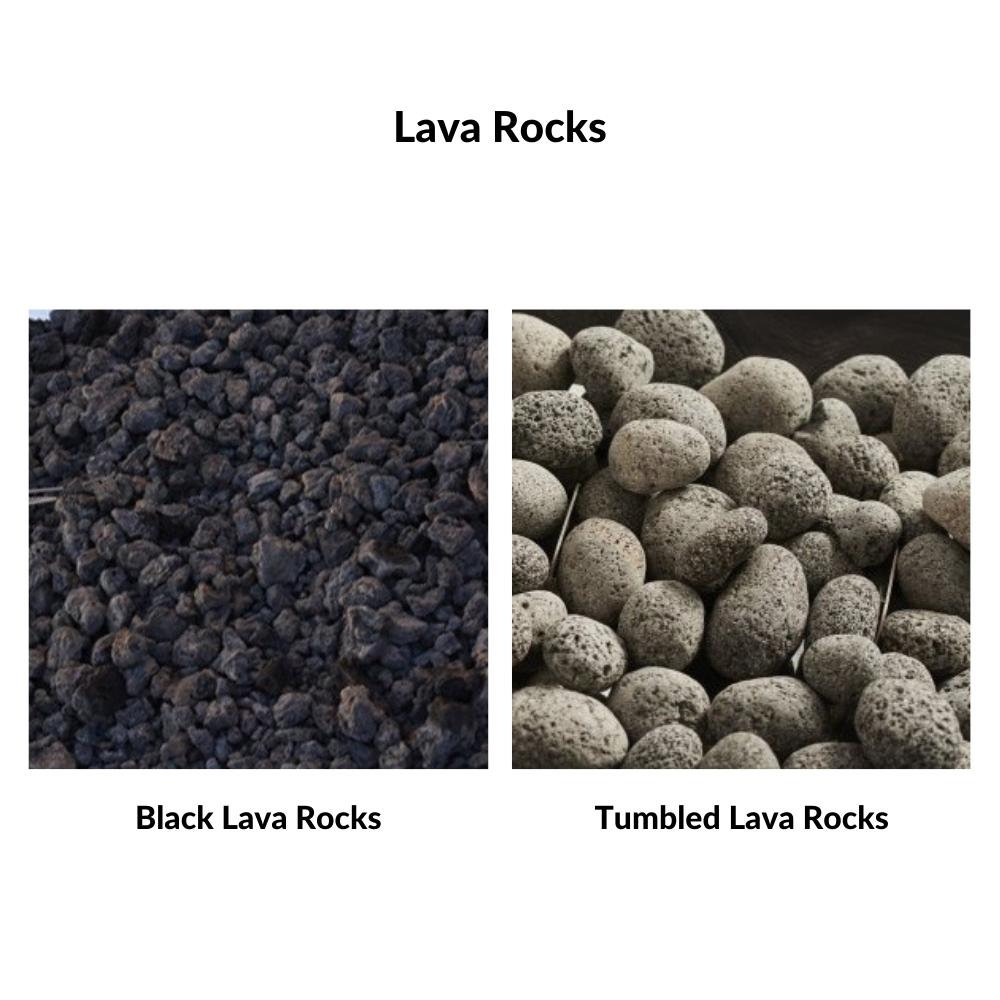 Optional Lava Rocks - angle view