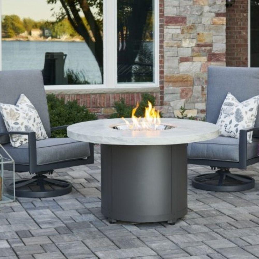 The Outdoor GreatRoom Company Beacon 48-Inch Round Gas Fire Pit Table