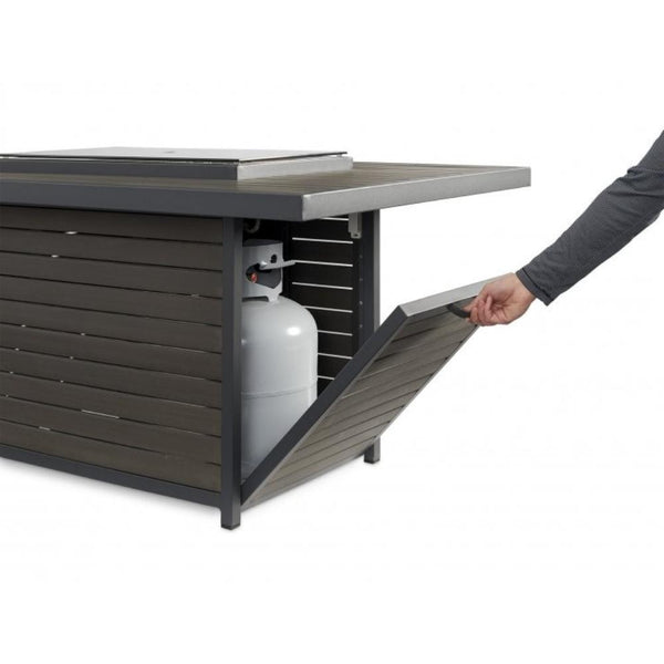 The Outdoor GreatRoom Company Brooks 50" Rectangular Gas Fire Pit Table Access Door
