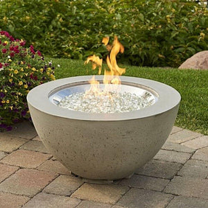 The Outdoor GreatRoom Company Cove 29" Round Gas Fire Bowl (CV-20) in Backyard