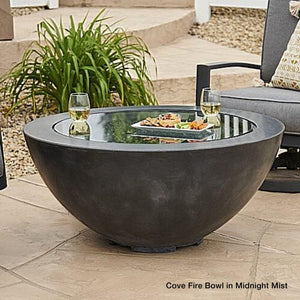 Cove Fire Bowl in Midnight Mist