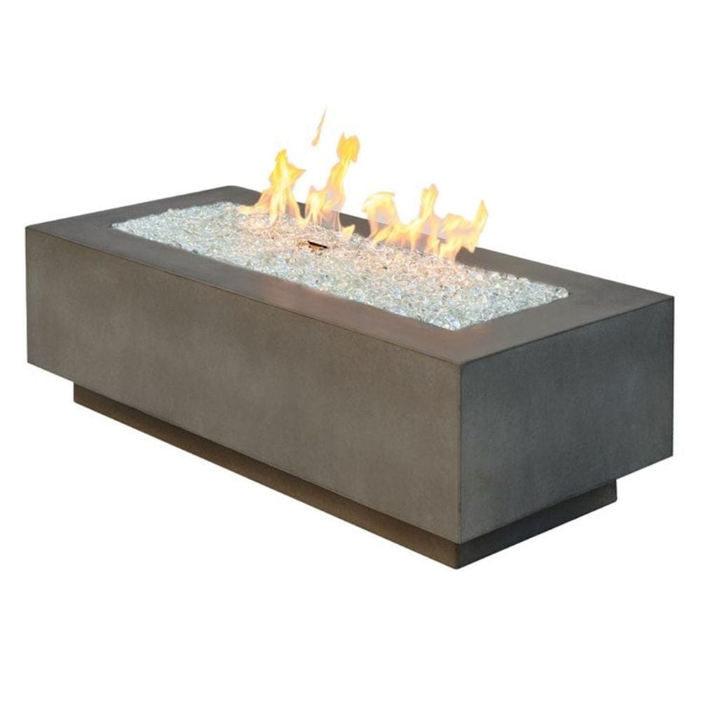The Outdoor GreatRoom Company Cove 54-Inch Linear Gas Fire Pit Table with Glass Media
