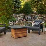 The Outdoor GreatRoom Company Darien 42-inch Rectangular Fire Pit Table with Cover