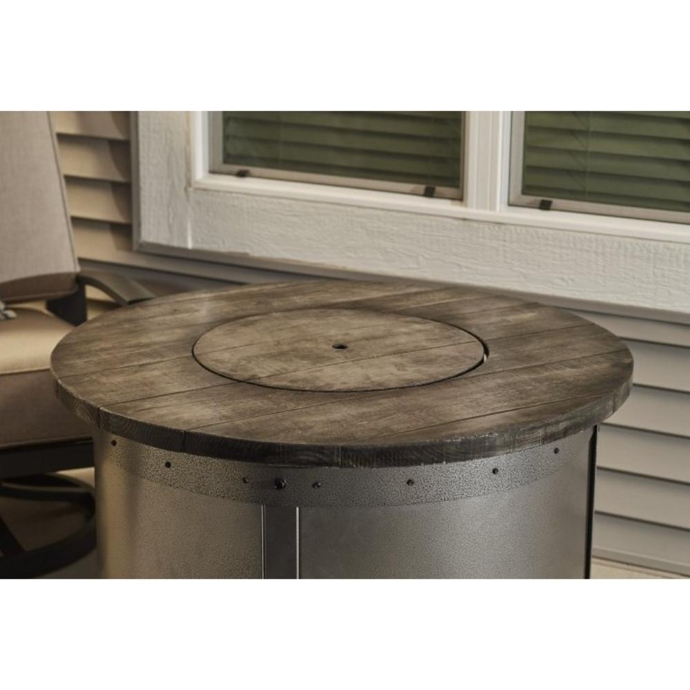The Outdoor GreatRoom Company Edison 39" Round Gas Fire Pit Table Burner Cover