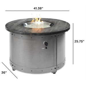 The Outdoor GreatRoom Company Edison 39" Round Gas Fire Pit Table (ED-20) Specs