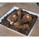 Optional Ceramic Log Set with Lava Rocks
