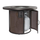 Stonefire 31-inch Round Gas Fire Pit Table Tank  compartment