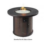 The Outdoor GreatRoom Company Stonefire 31-Inch Round Gas Fire Pit Table - angle view